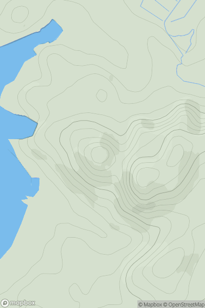 Thumbnail image for Beinn Bheag [Jura, Scarba and Colonsay] showing contour plot for surrounding peak